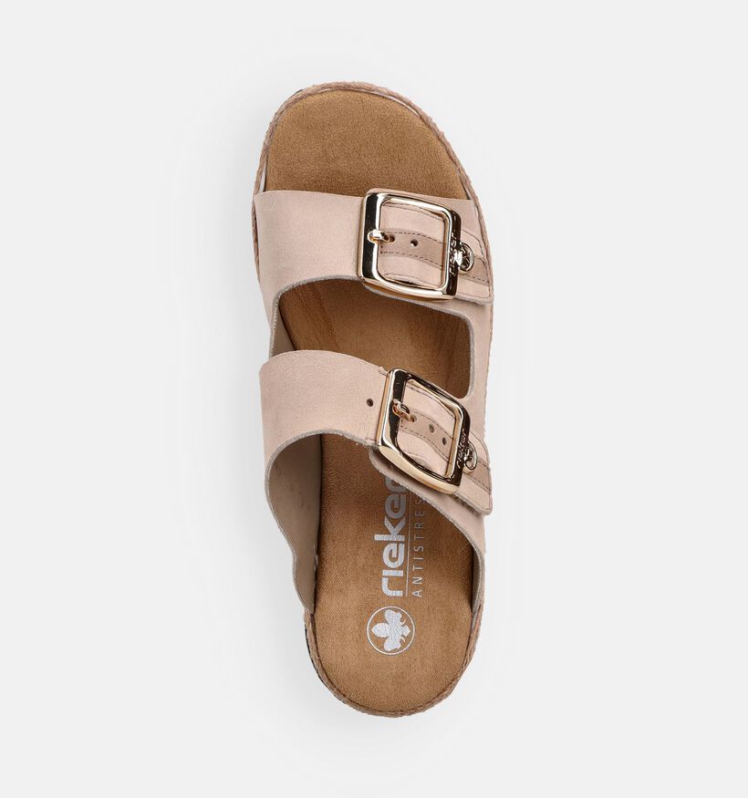 Rieker Nu-pieds compens&eacute;es en Nude pour femmes (370439)