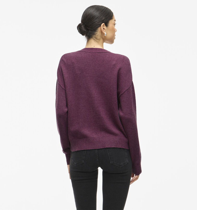 Vila Viril Knit Gilet en Bordeaux pour femmes (361328)