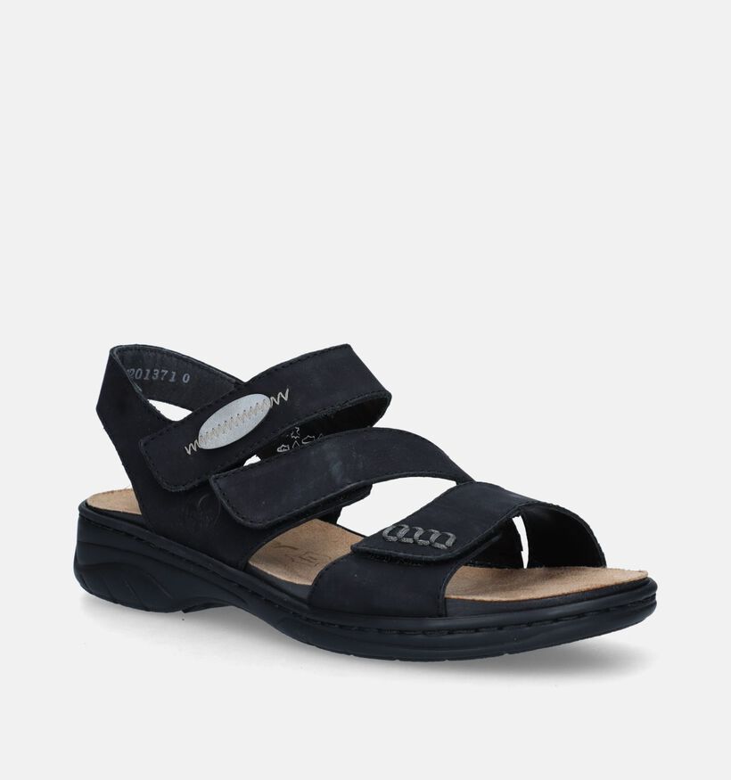 Rieker Zwarte Sandalen voor steunzolen voor dames (339123) - geschikt voor steunzolen