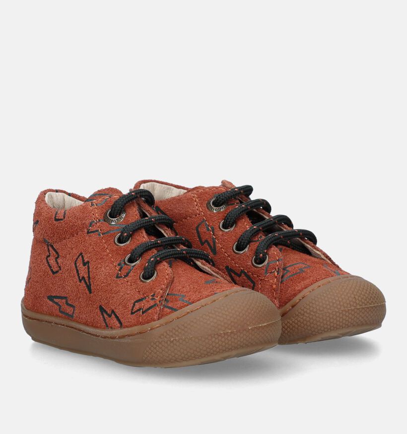 Naturino Cocoon Suede Bruine Babyschoentjes voor meisjes, jongens (355489) - geschikt voor steunzolen