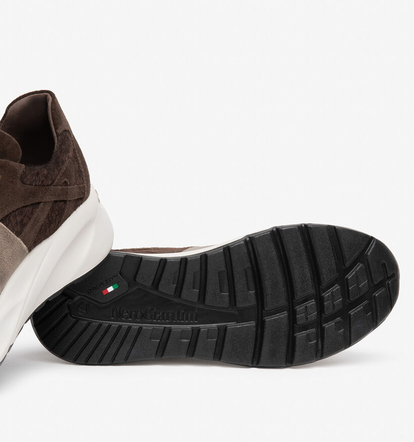NeroGiardini Donkerbruine Sneakers voor dames (377863) - geschikt voor steunzolen