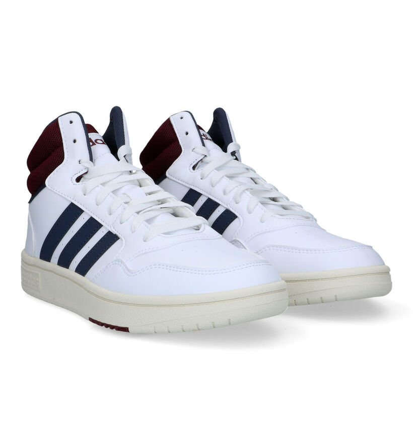 adidas Hoops 3.0 Mid Witte Sneakers voor heren (319019)