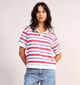 Vila Noro Ecru/Rode Polo T-shirt voor dames (367335)