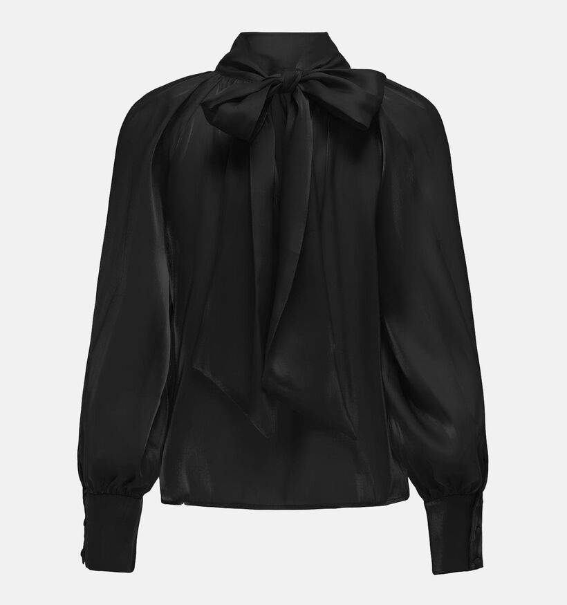 JDY Dani Zwarte Satijnen blouse voor dames (348628)