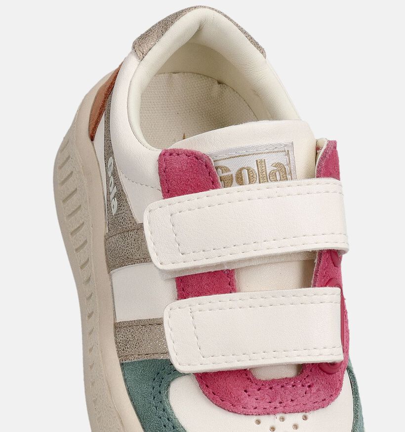 Gola Grandslam Quadrant Strap Witte Sneakers voor meisjes (368508) - geschikt voor steunzolen