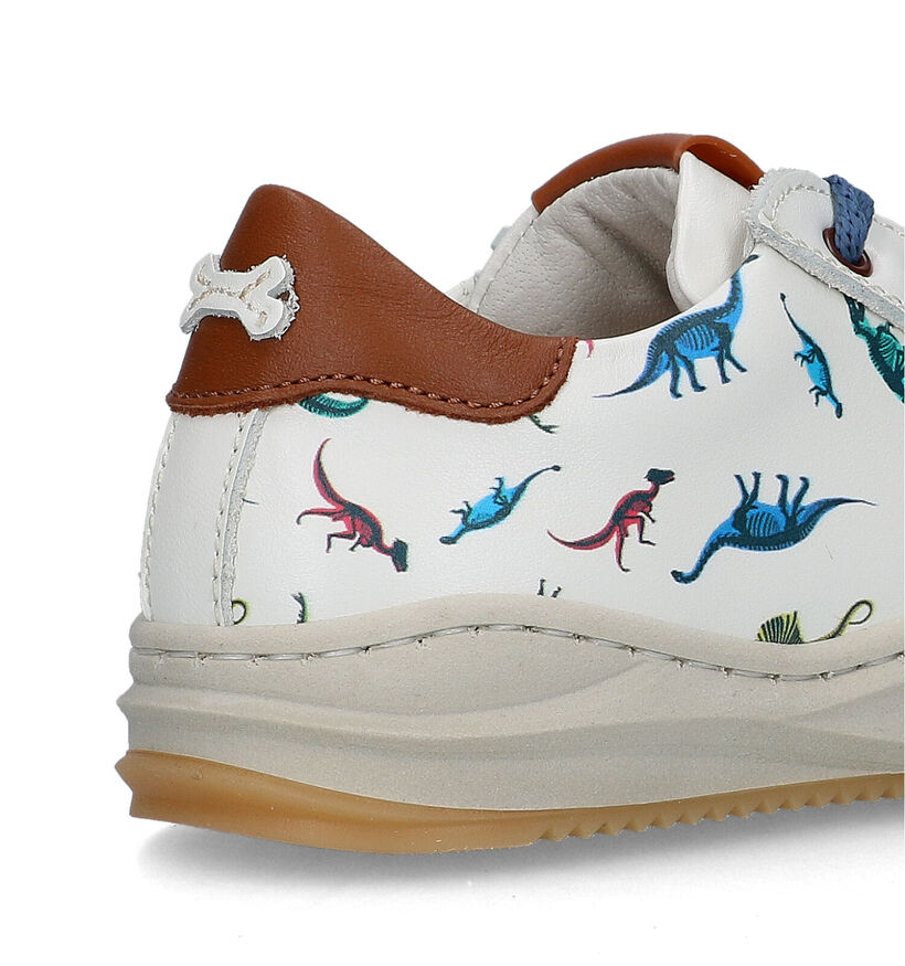 STONES and BONES Norie Ecru Veterschoenen voor jongens (322096) - geschikt voor steunzolen