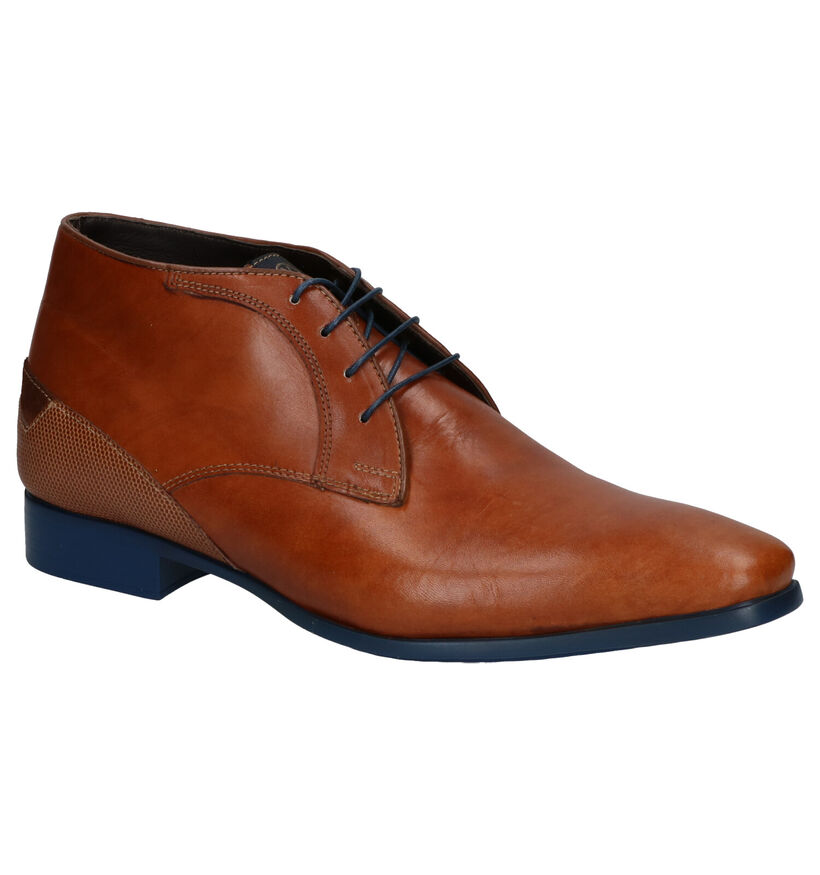 Ambiorix Dylan-B Cognac Chaussures hautes en Cognac en cuir (259364)