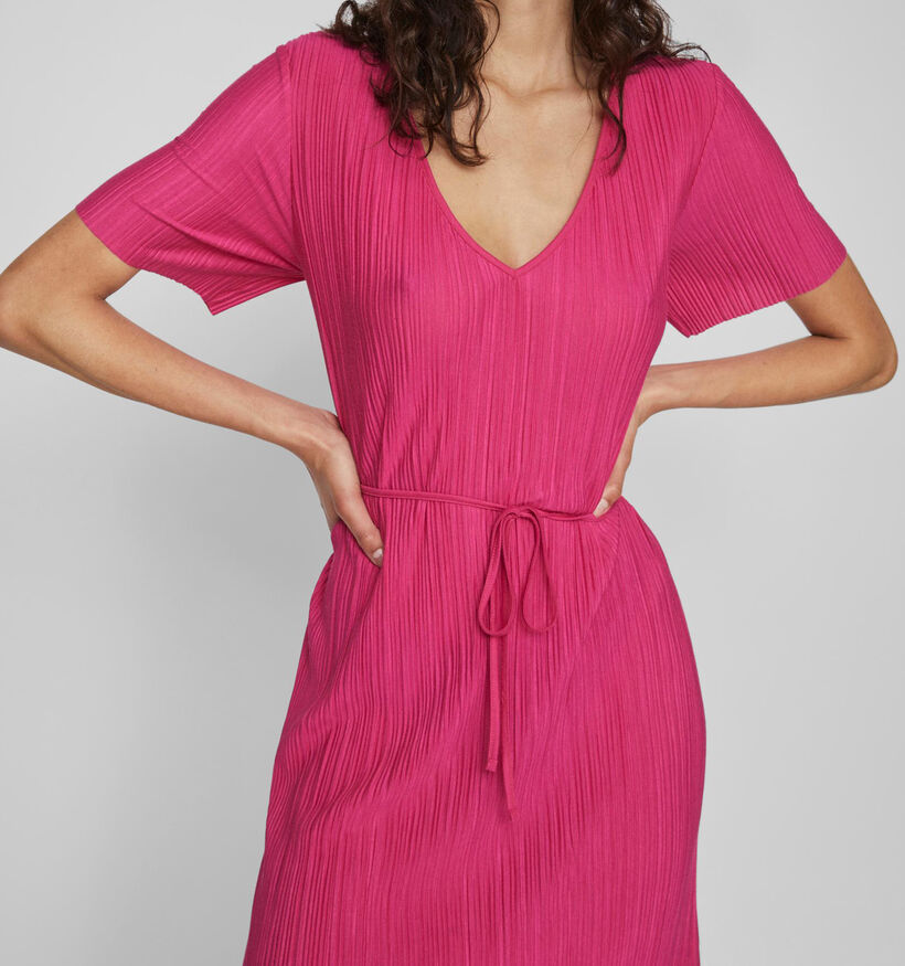 Vila Plisa Fuchsia Midi jurk voor dames (333804)