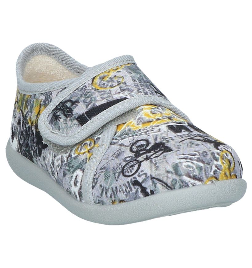 Bellamy Opalier Pantoufles fermées en Gris en textile (248495)