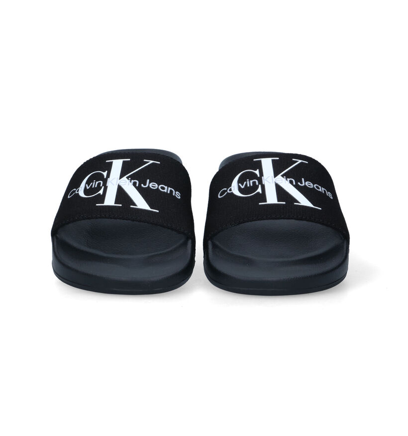 Calvin Klein Slide Monogram Claquettes de piscine en Noir pour femmes (321034)