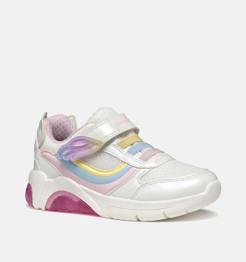 Geox Fadinlight Witte Sneakers voor meisjes (356427) - geschikt voor steunzolen