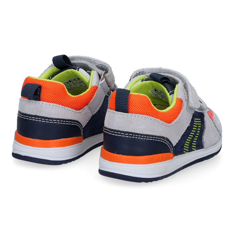 Geox Rishon Grijze Sneakers voor jongens (311028) - geschikt voor steunzolen