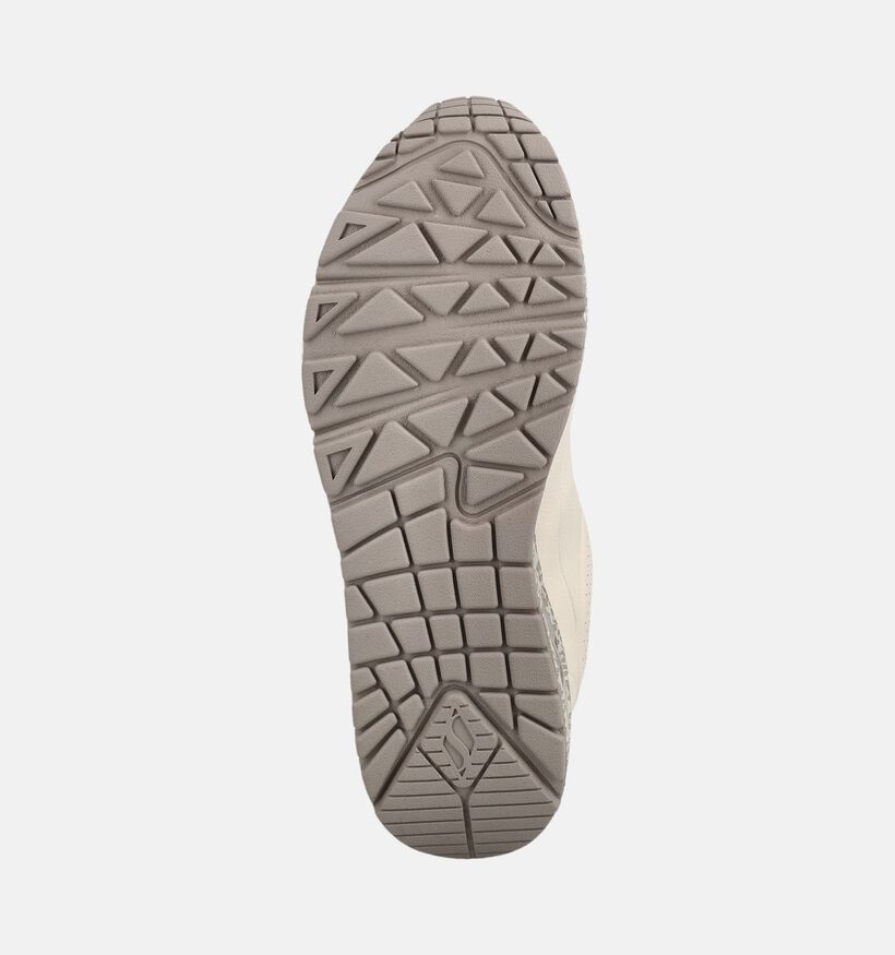 Skechers Uno Safari Time Baskets sportives en Blanc pour femmes (376919) - pour semelles orthop&eacute;diques