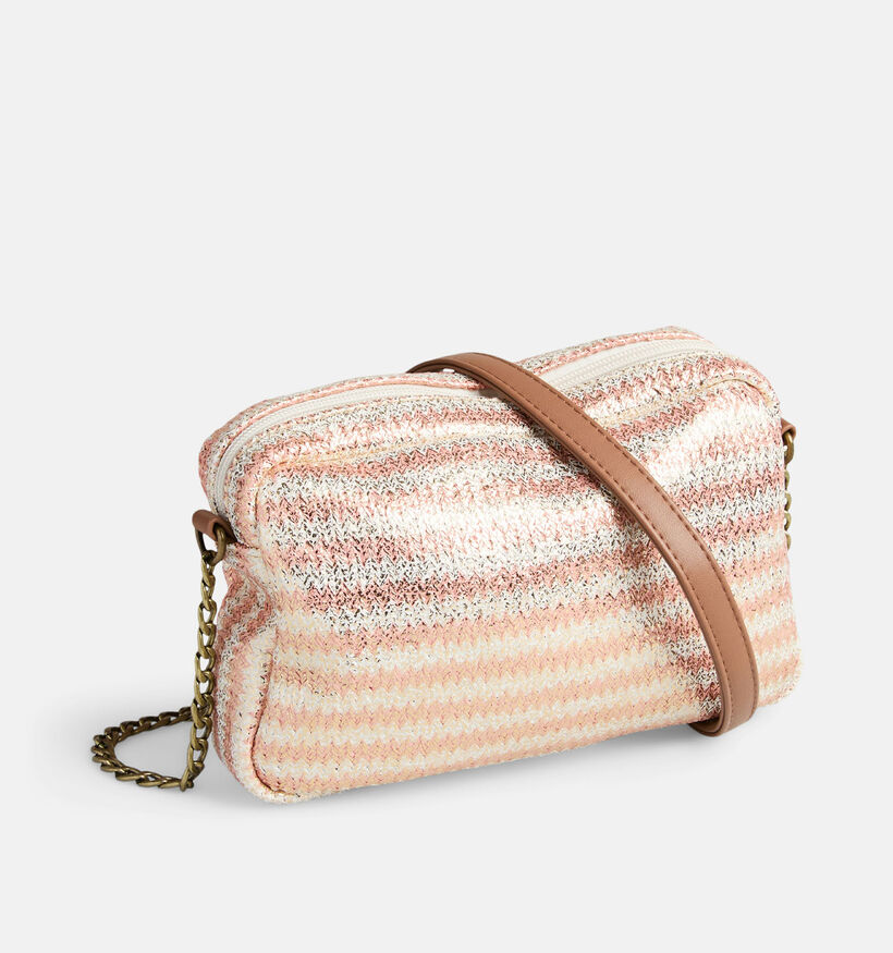 Pieces Brooke Gouden/Roze Crossbodytas voor dames (369207)