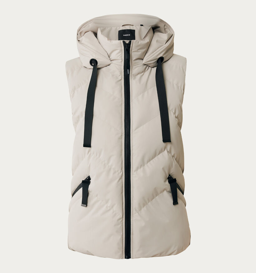 Mexx Doudoune courte sans manches en Beige pour femmes (345056)