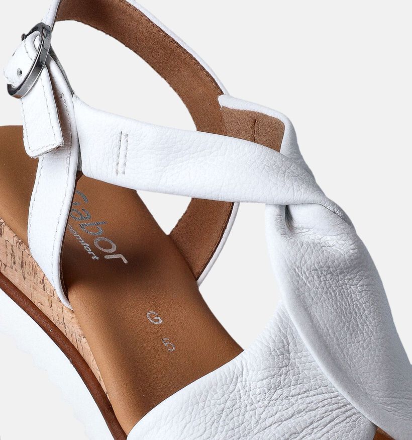 Gabor Witte Sandalen met sleehak voor dames (352039)