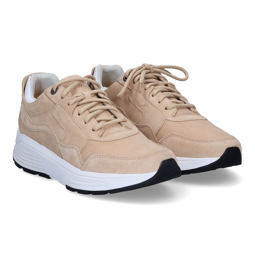 Xsensible Golden Gate Beige Veterschoenen in nubuck (308345)