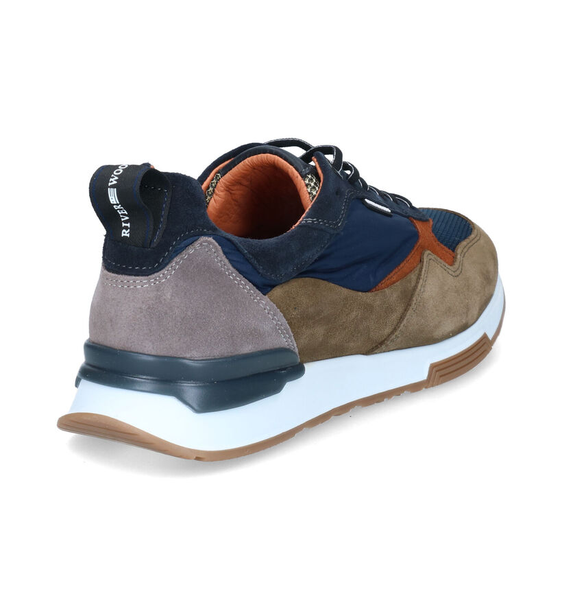 River Woods Gerrit Chaussures à lacets en Bleu pour hommes (316658) - pour semelles orthopédiques