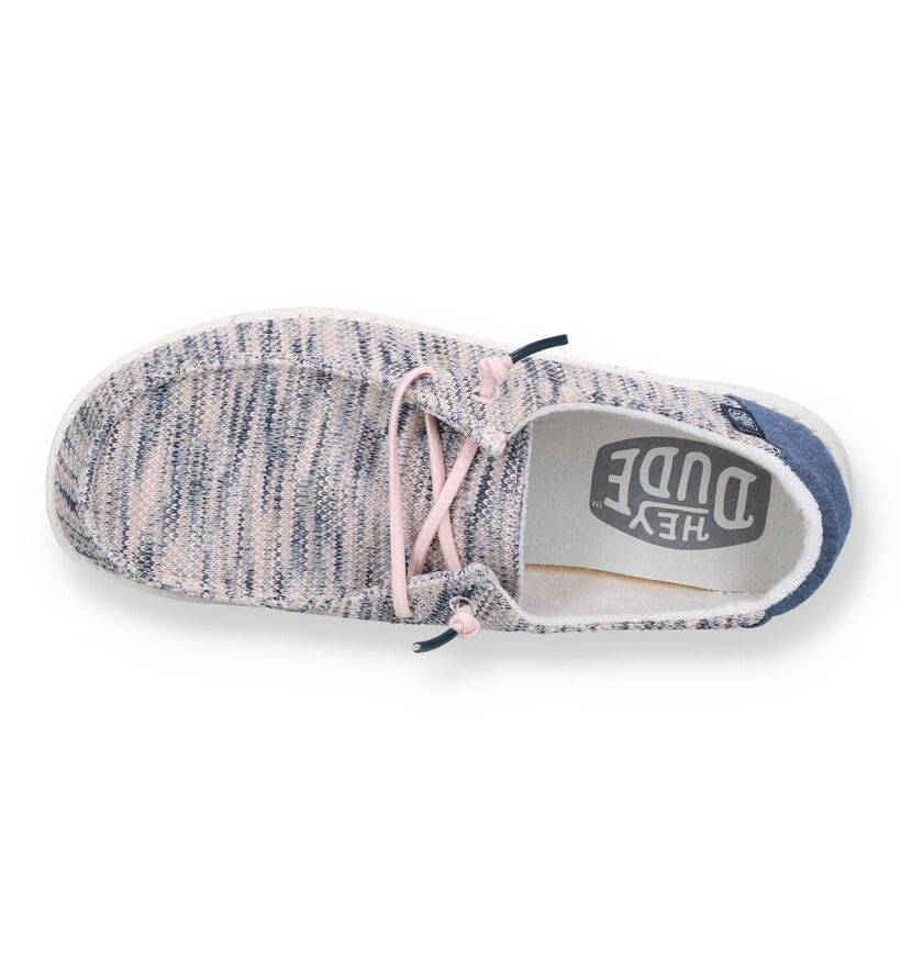 HEYDUDE Wendy Sox Blauwe Instappers voor dames (324950) - geschikt voor steunzolen