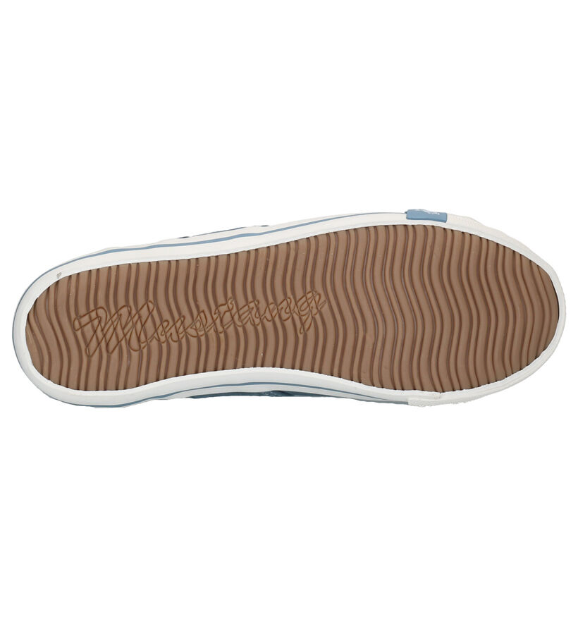 Mustang Slip-ons en Bleu foncé en textile (303683)