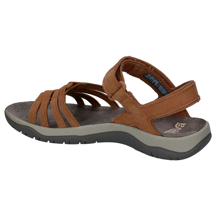 Teva Elzada Cognac Sandalen in nubuck (289235)