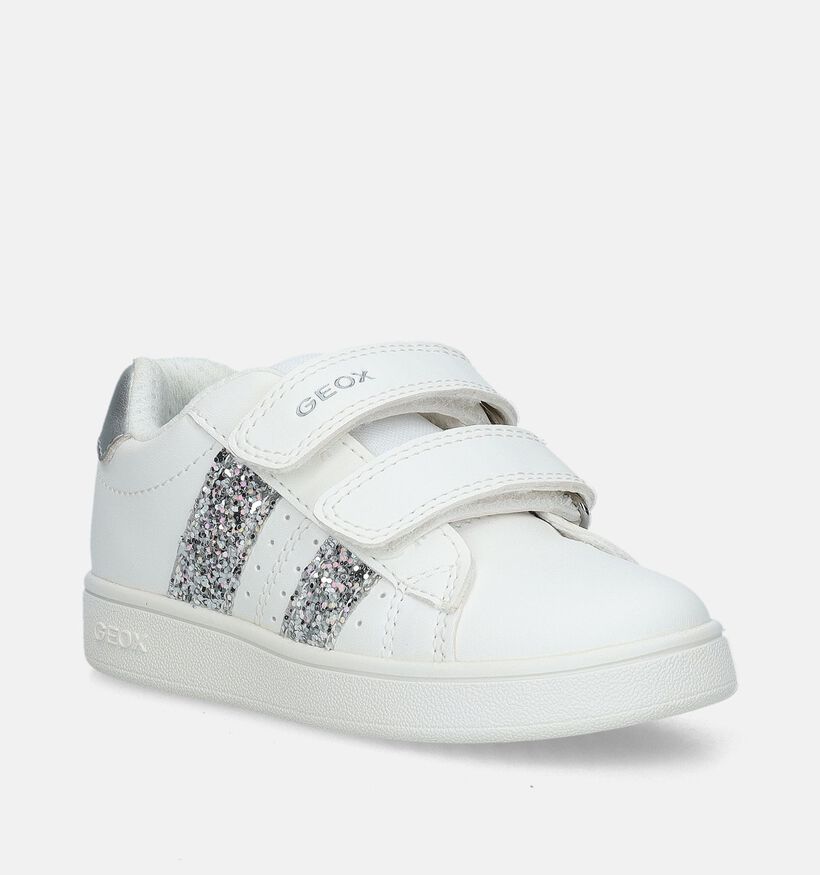 Geox Eclyper Witte Sneakers voor meisjes (339675) - geschikt voor steunzolen