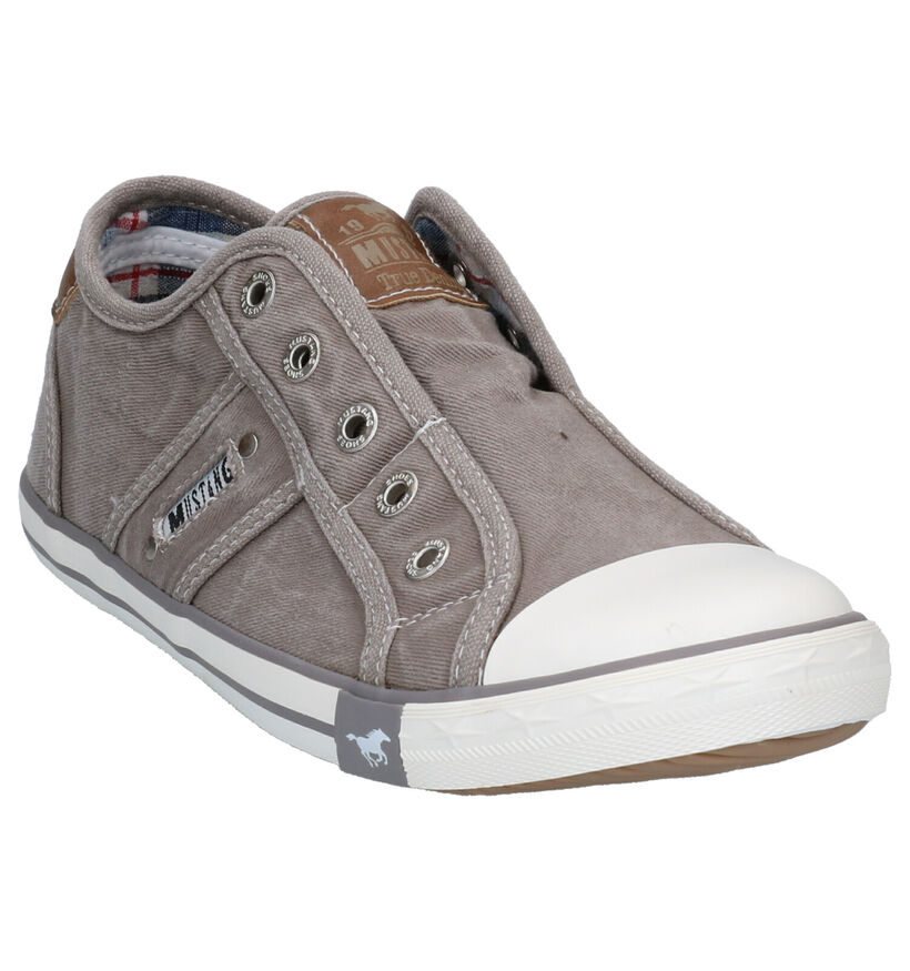 Mustang Slip-ons en Bleu foncé en textile (303683)