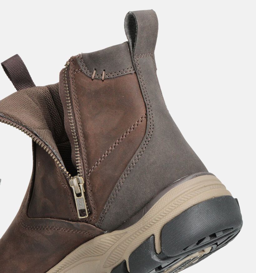 Skechers Respected Evans Donkerbruine Boots Chelsea voor heren (378006)
