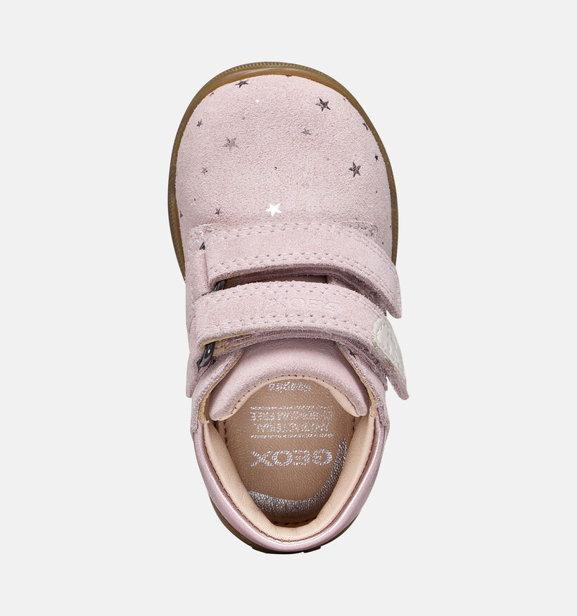 Geox Macchia Baskets montantes en Rose pour filles (377745) - pour semelles orthop&eacute;diques