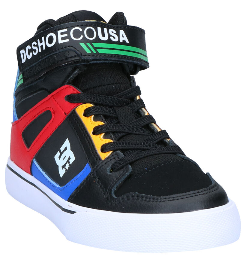 DC Shoes Pure High Top Zwarte Skateschoenen in kunstleer (263587)