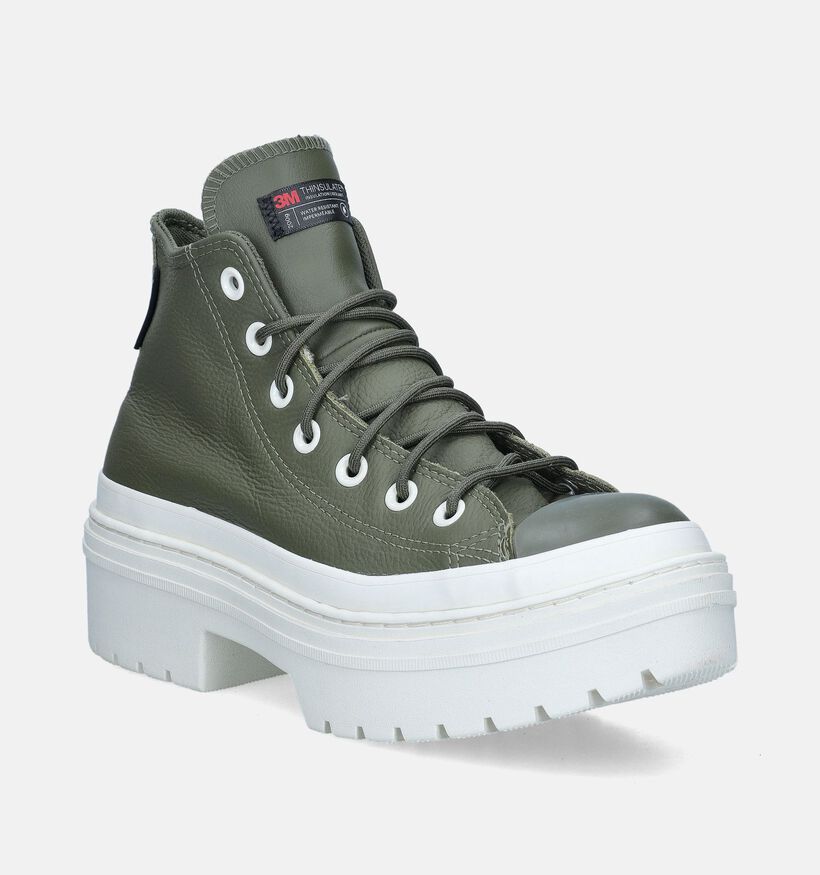 Lugged Baskets montantes en Vert kaki pour femmes (348821)