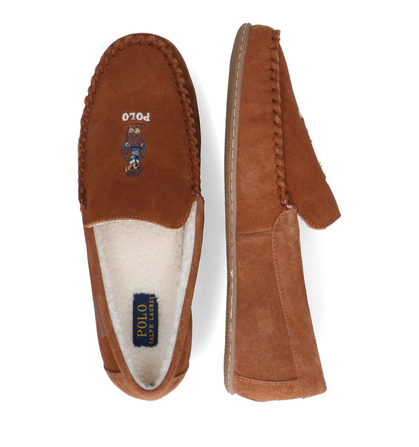 Polo Ralph Lauren Collins Bear Pantoufles en Cognac pour hommes (313547)