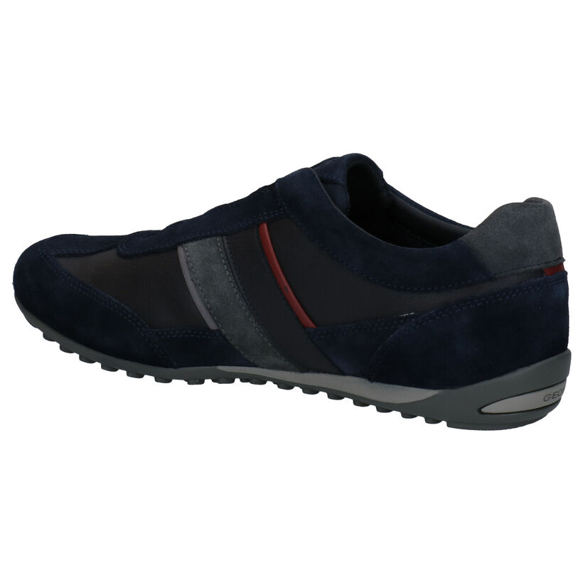 Geox Wells Chaussures sans lacets en Noir en daim (300882)