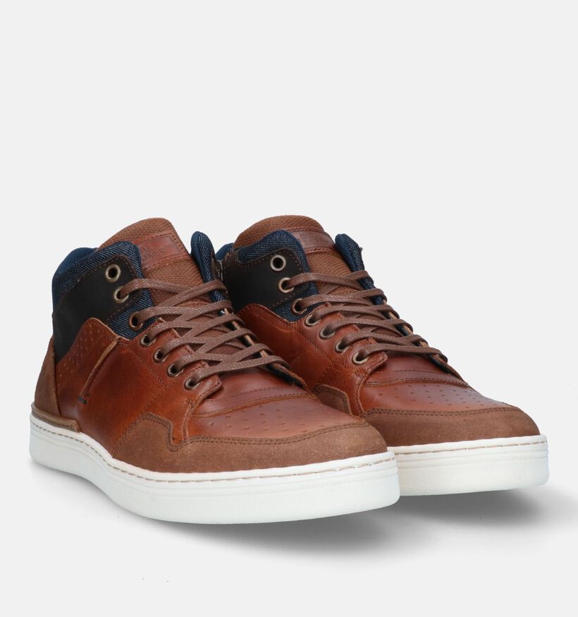 Bullboxer Cognac Hoge Schoenen voor heren (328904) - geschikt voor steunzolen