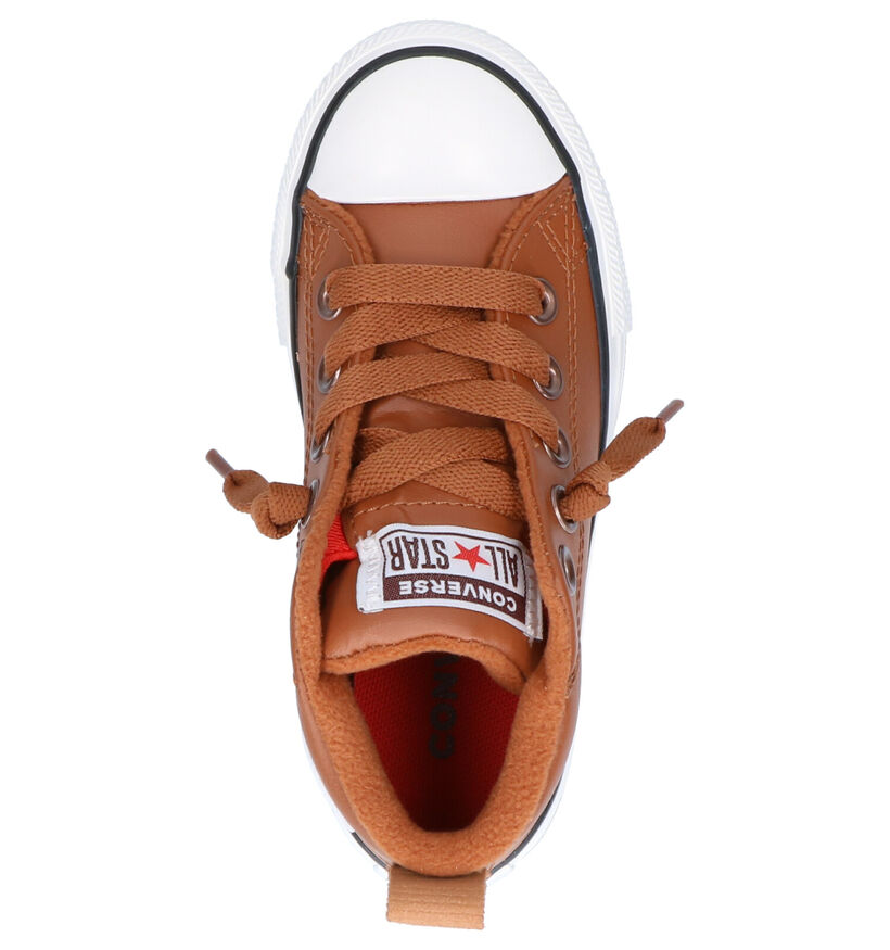 Chuck Taylor All Star Baskets hautes en Cognac en simili cuir (252739)