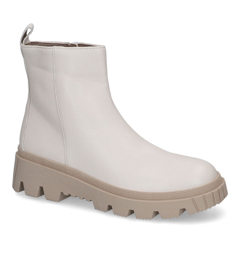 Gabor Best Fitting Bottines en Écru pour femmes (315229) - pour semelles orthopédiques