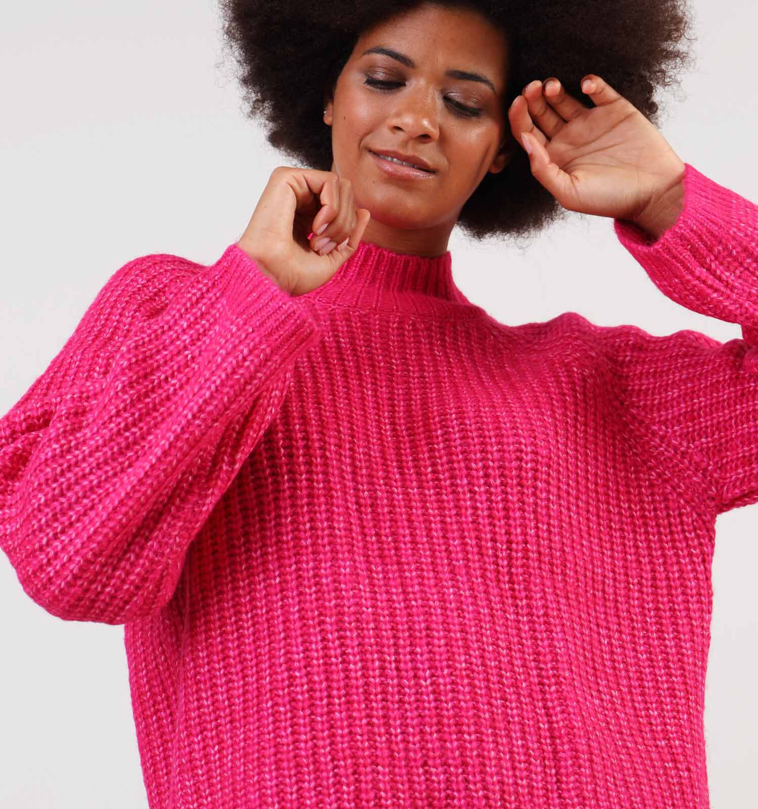 Pieces Nell Fuchsia Gebreide trui Dames Truien Online op TORFS.BE