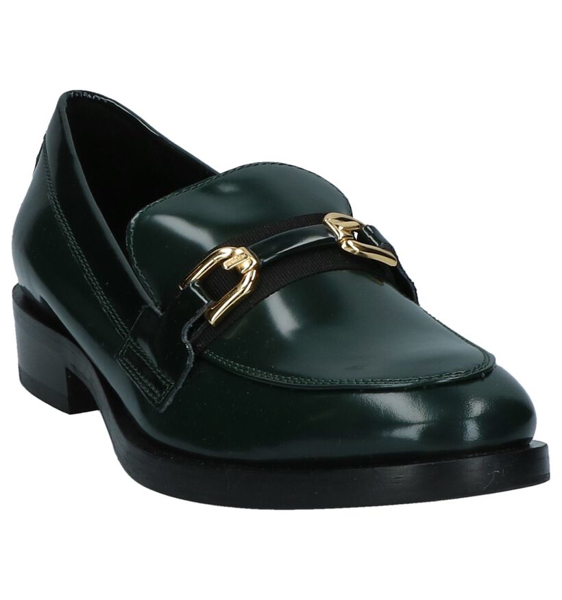 Geox Mocassins en Vert foncé en cuir (223033)