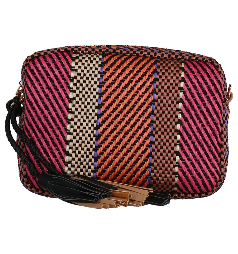 Keddo Oranje/Roze Crossbody Tas in stof (275239)