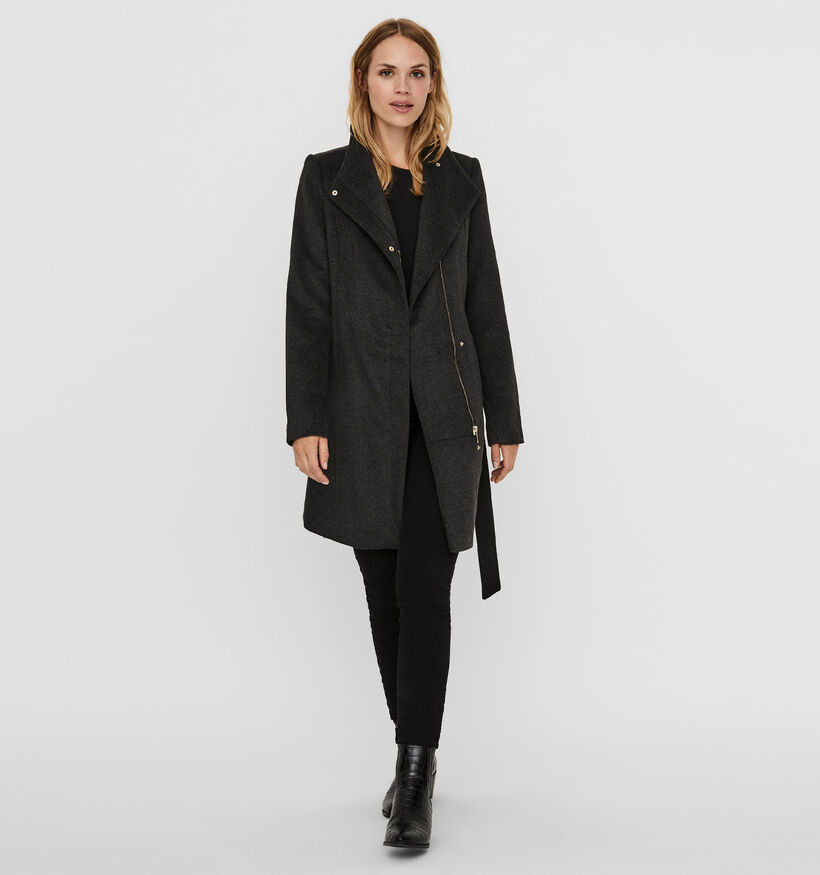Vero Moda Manteau mi-long en laine en Gris pour femmes (328984)