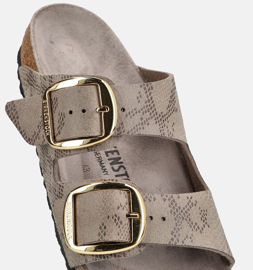 Birkenstock Arizona Big Buckle Taupe Slippers voor dames (376057)