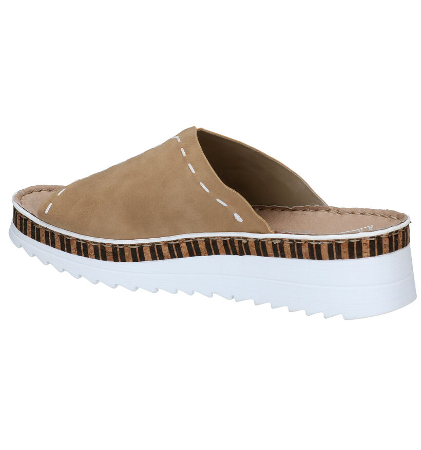 Rieker Nu-pieds compensées en Beige foncé pour femmes (287444)