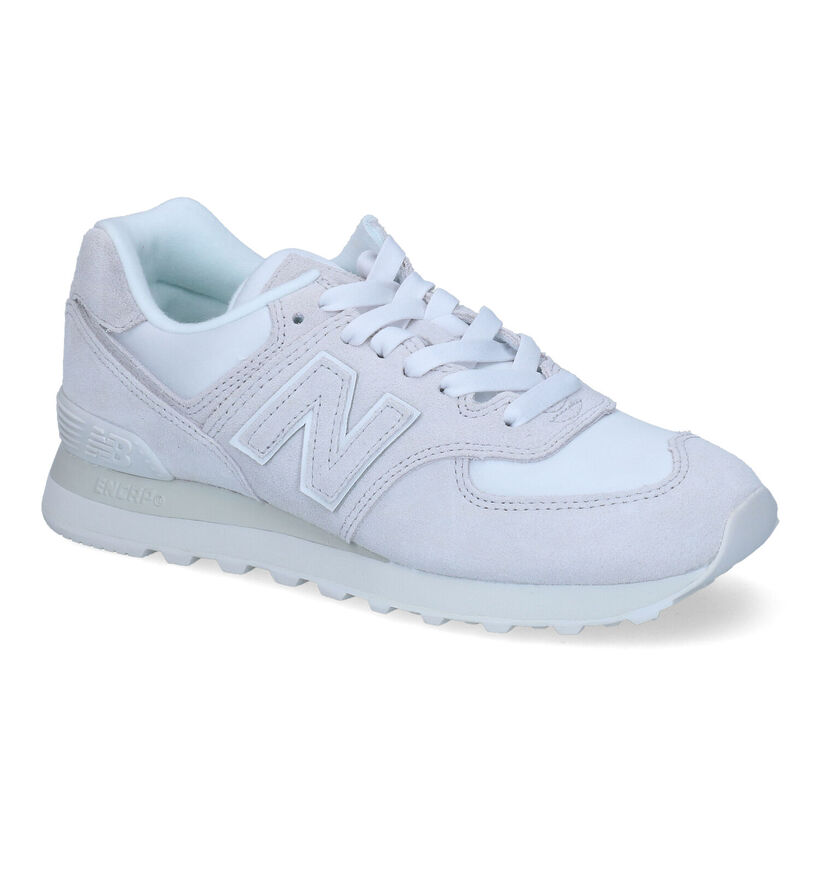 New Balance WL574 Baskets en Écru pour femmes (301902) - pour semelles orthopédiques