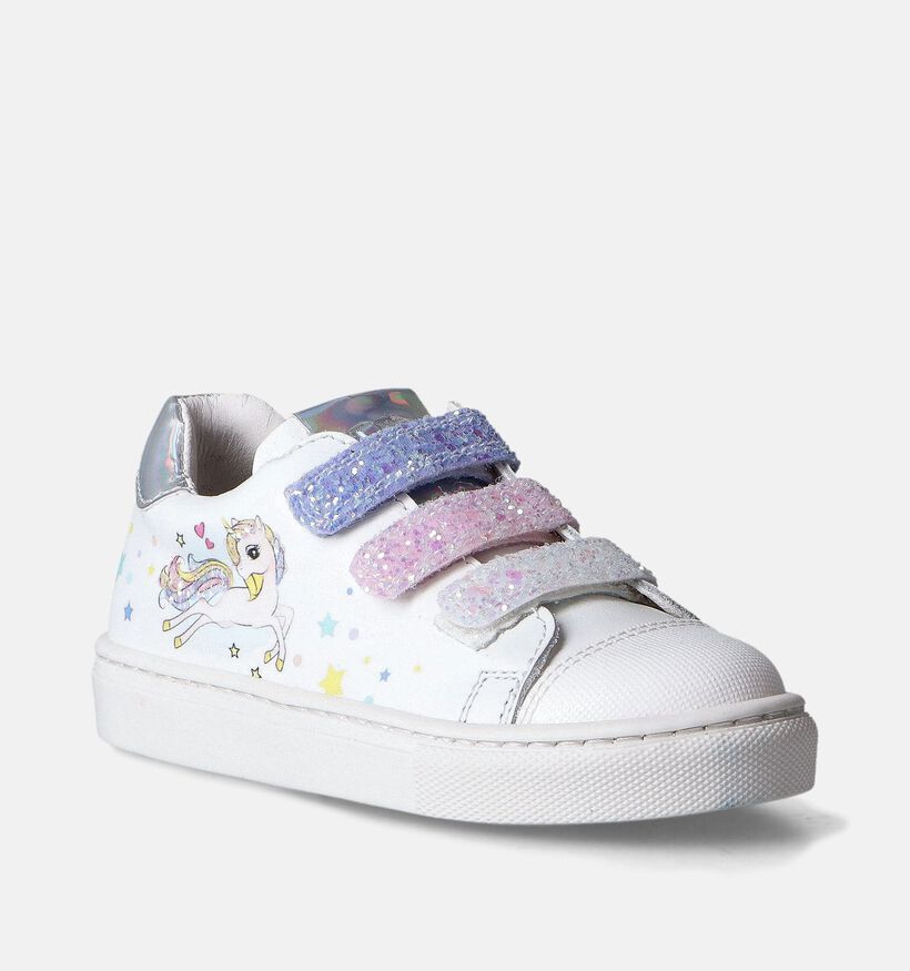 Little David Jolie Witte Sneakers unicorn voor meisjes (355405) - geschikt voor steunzolen