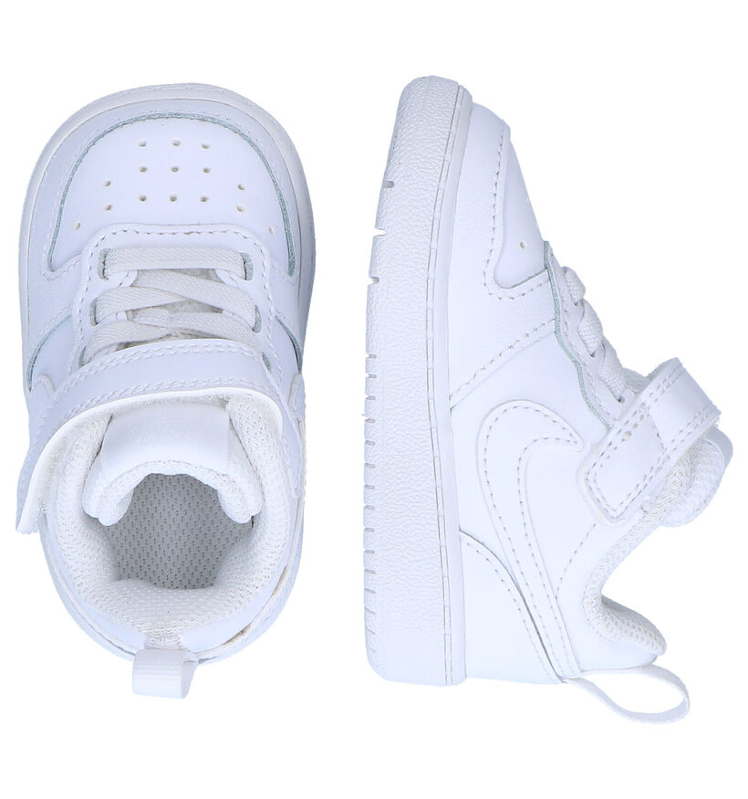 Nike Court Borough Baskets en Blanc pour filles, garçons (322316)