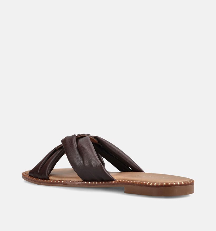 Scapa Donkerbruine Slippers voor dames (373345)