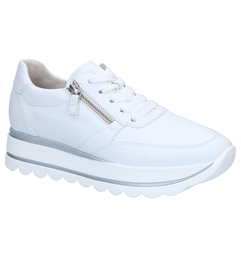 Gabor Best Fitting Witte Sneakers in leer (265857)
