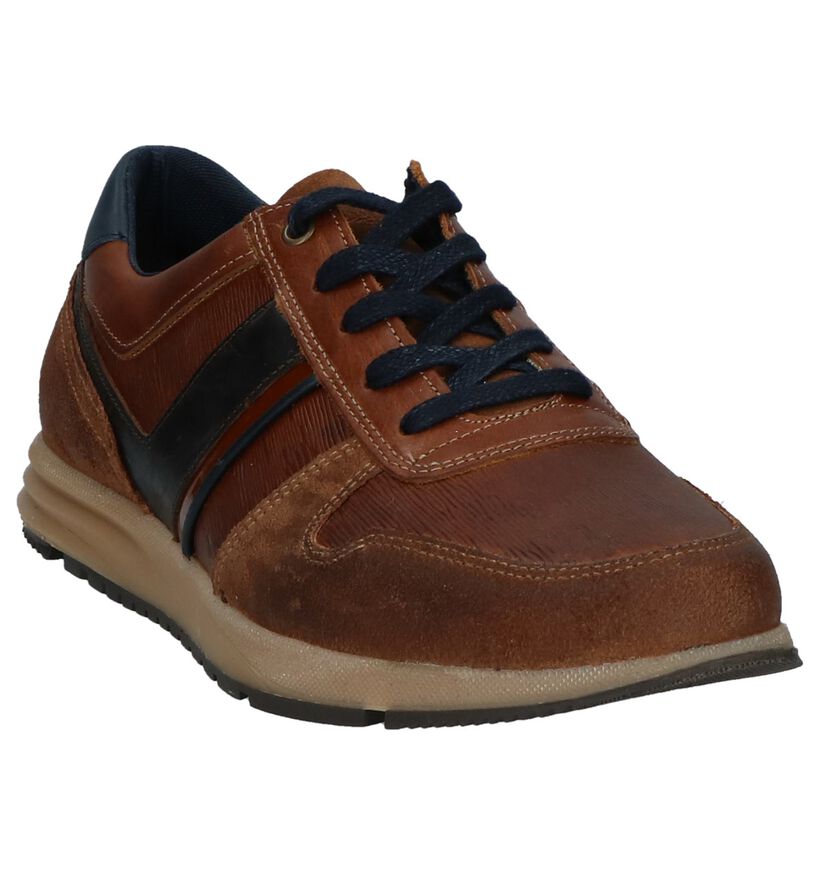 Borgo Sport Casual Veterschoenen Cognac in leer (227589)