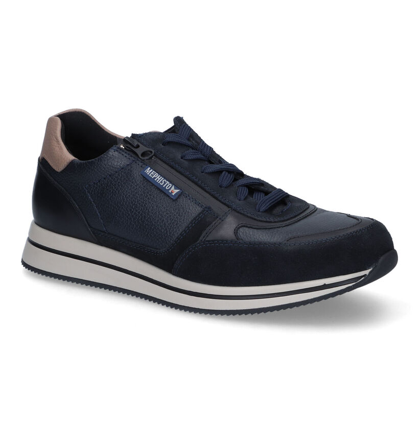 Mephisto Gilford Chaussures à lacets en Bleu pour hommes (354616) - pour semelles orthopédiques