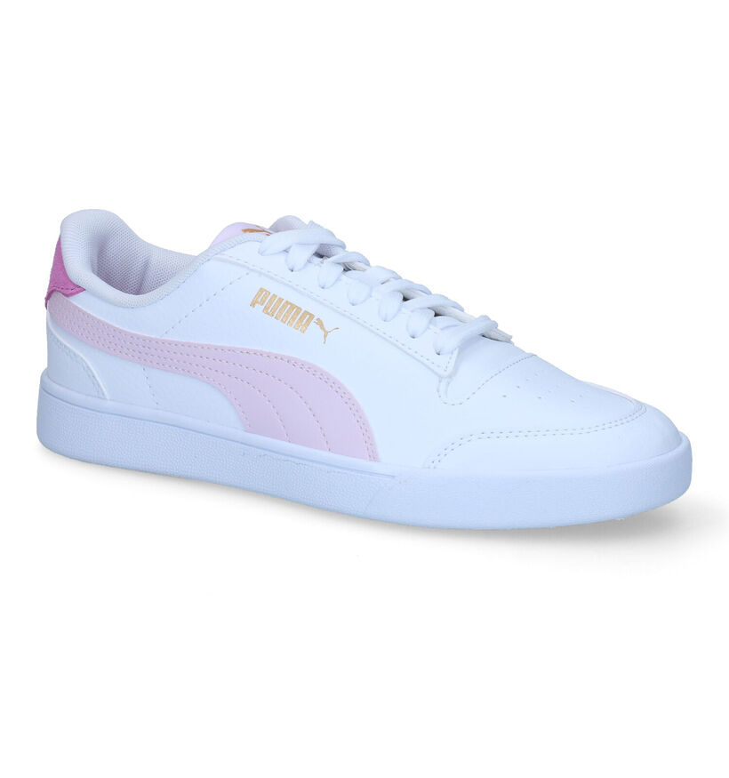 Puma Shuffle Witte Sneakers voor dames (301373) - geschikt voor steunzolen